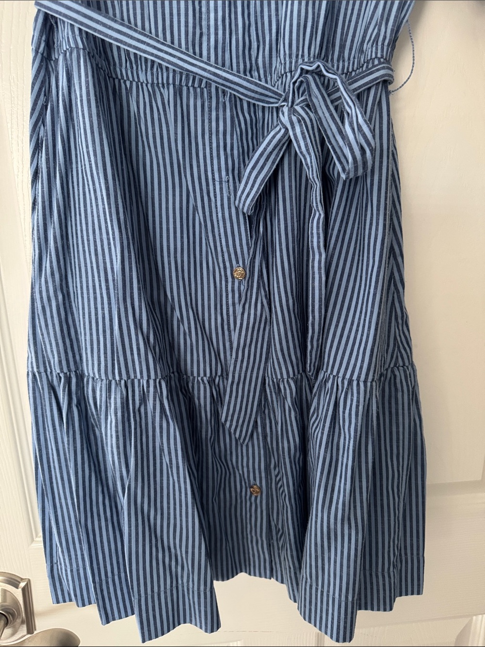 Draper James Blue and White Striped Midi ,waist 30” bust 36” skirt length 21” - Picture 4 of 5
